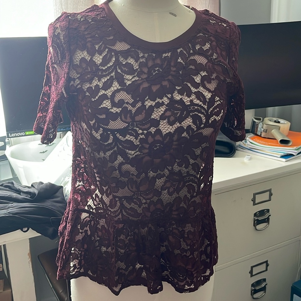 Burgundy dress shirt